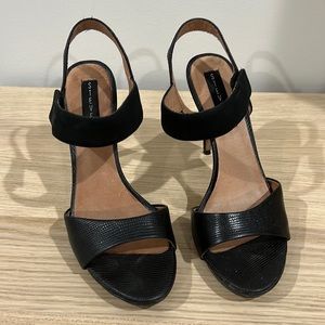 STEVEN by Steve Madden Razle black heeled sandals - gently worn